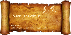 Jauch István névjegykártya